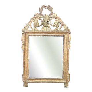 18th Century Louis XVI Style Mirror in Gilt Wood For Sale