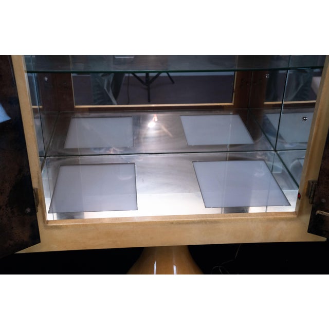 Mid-Century Modern Goatskin Parchment Bar Cabinet from Aldo Tura, Italy, 1960s For Sale - Image 13 of 18