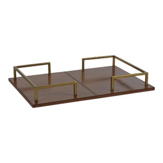 Chadwell 22" Long Leather Bar Tray For Sale
