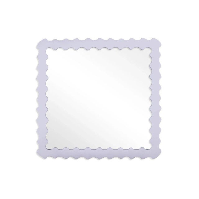 Contemporary Fleur Home Audubon Bamboo Square Mirror in Spring Iris, 24x24 For Sale - Image 3 of 3