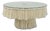 Monumental White Dining Table with Glass Top and Macramé, 1990s For Sale