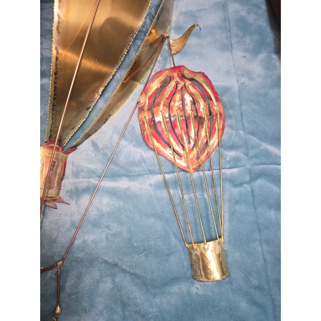 1960s Vintage Simmons Brass Hot Air Balloon Sculpture Brutalist Art For Sale - Image 5 of 6