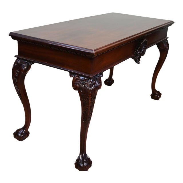 Chippendale Revival Console Tables in Mahogany, 1890, Set of 2 For Sale