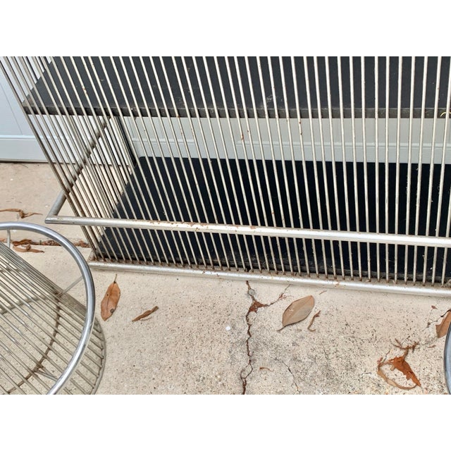 Mid 20th Century Rare MCM Dry Chrome Bar and Stools by Cy Mann For Sale - Image 5 of 12