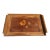 1970s Lightweight Wooden Tray With Floral Accents For Sale