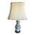 Vintage Chinoiserie Famille Rose Chinese Porcelain Asian Table Lamp, Dark Wooden Base For Sale