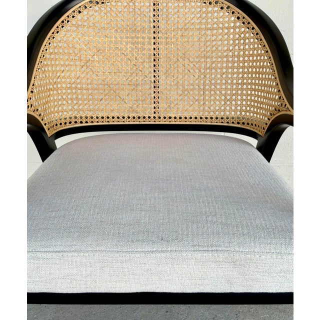 Organic Modern Cane Dining Chairs Set of 4 For Sale In Atlanta - Image 6 of 8