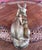 Mid 20th Century Vintage Hollow Cast Brass Doe and Fawn Sculpture For Sale - Image 5 of 7
