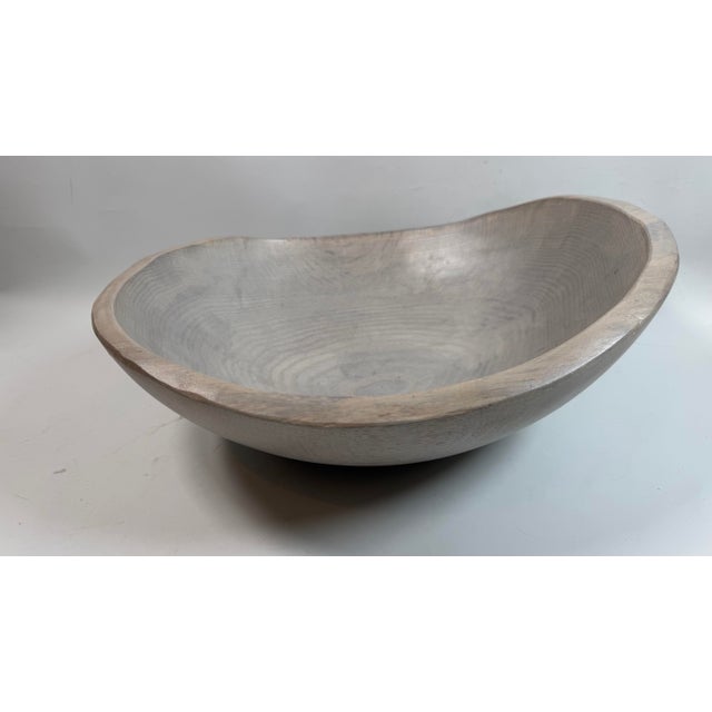 Spencer Peterman Large Driftwood Oak Wooden Bowl 15” For Sale - Image 10 of 10