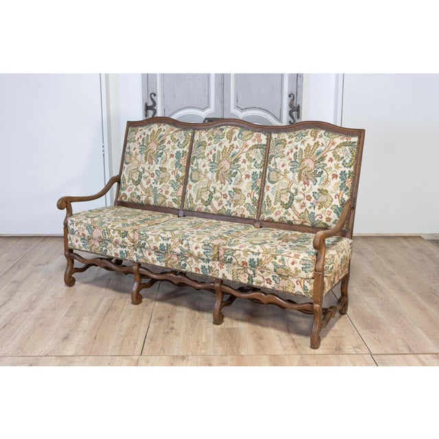 Mid 20th Century 20th Century French Mutton Leg Walnut Sofa For Sale - Image 5 of 11