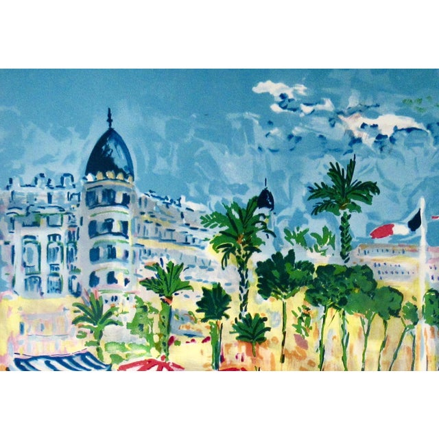 Late 20th Century Jean Claude Picot Cannes, La Croisette C. 1980 Reproduction Print For Sale - Image 5 of 7