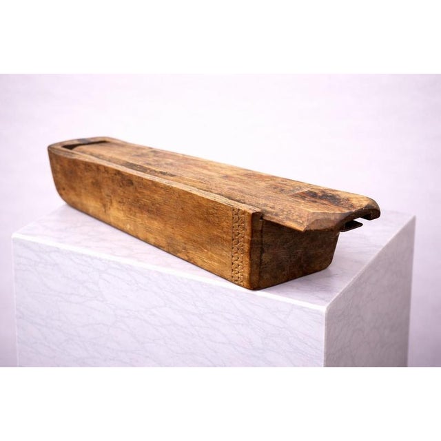 Antique Swedish Folk Art Birch Box with Sliding Lid, 1752 For Sale - Image 4 of 9