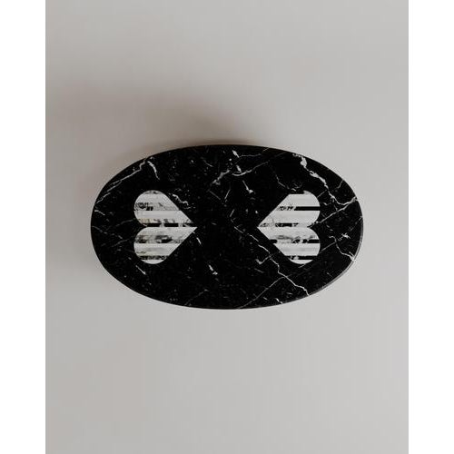 Not Yet Made - Made To Order Black and White Marble Heart Aïmi Coffee Table by Esther Knopfler For Sale - Image 5 of 15
