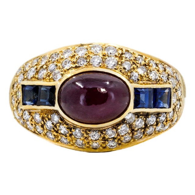 Late 20th Century 18k Ruby Ring, Size 5 For Sale