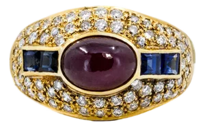 Late 20th Century 18k Ruby Ring, Size 5