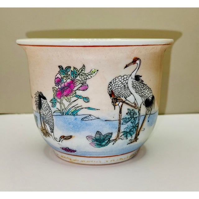 Chinese Porcelain Planter W/Tray For Sale - Image 4 of 12