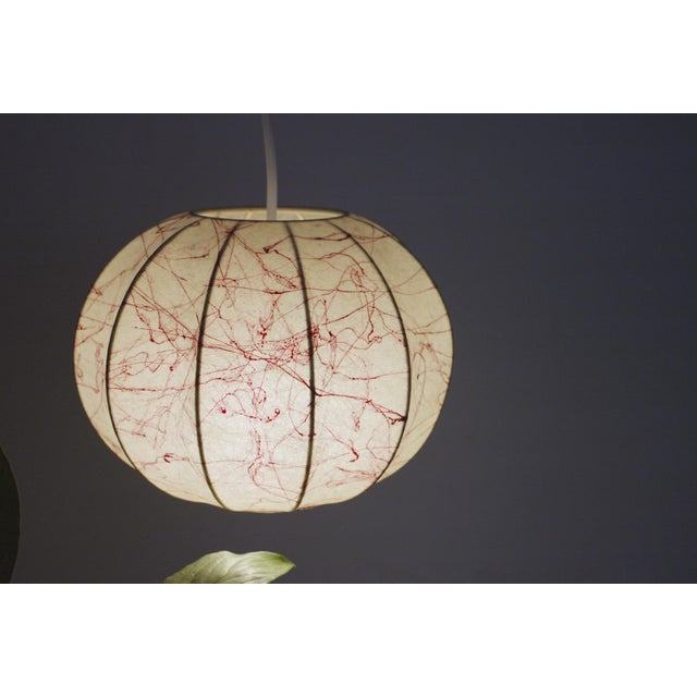Mid-Century Modern Italian Coccoon Small Lampshade with Pink Veined Resin, 1970s For Sale - Image 10 of 14