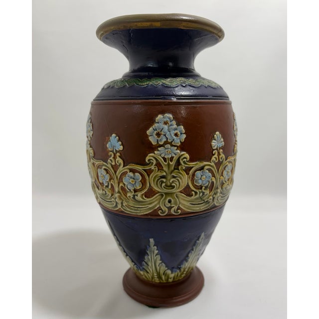 Antique Doulton Lambeth Stoneware Vase – England, Late 19th Century For Sale - Image 4 of 10