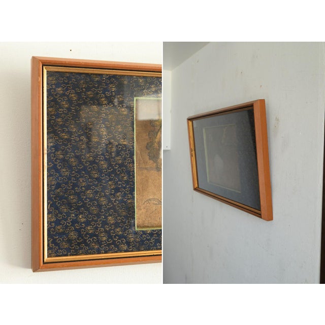 Brown Antique Japanese Turnip Painting Fragment / Pre-Edo / Wabi-Sabi Framed Art For Sale - Image 8 of 18