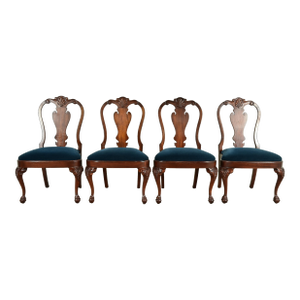 Smith & Watson Georgian Carved Mahogany Dining Chairs, Set of Four