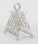 Metal 20th Century Vintage Large Silver Plated Crossed Rifles Toast Rack, 1980s For Sale - Image 7 of 13