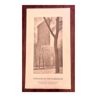 Vintage Alfred Stieglitz “The Flat-Iron” From Stiegliz in the Darkroom National Gallery of Art, Washington Exhibition Poster For Sale