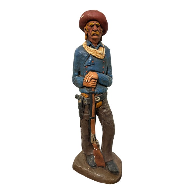 Vintage Western Cowboy Figurine Statue For Sale