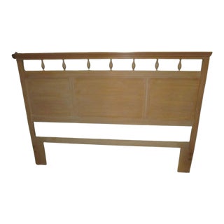 1980s Wash Wood Full Size Headboard For Sale