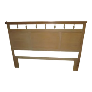 1980s Wash Wood Full Size Headboard
