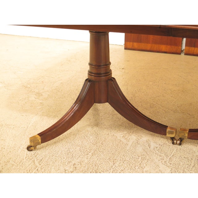 1990s Traditional White Furniture Company Banded Walnut Dining