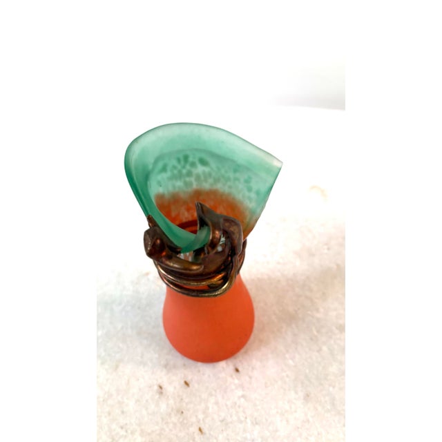 1980s Vintage Art Glass Vase by Tubi Vadan For Sale - Image 5 of 8