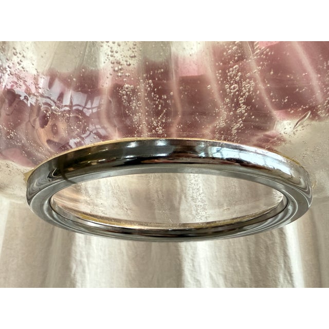 Space Age Murano Glass and Chrome Pendant from AV Mazzega, Italy, 1970s For Sale - Image 13 of 18