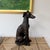 Vintage Hand Carved Sculpture of Seated Greyhound or Whippet For Sale - Image 9 of 12