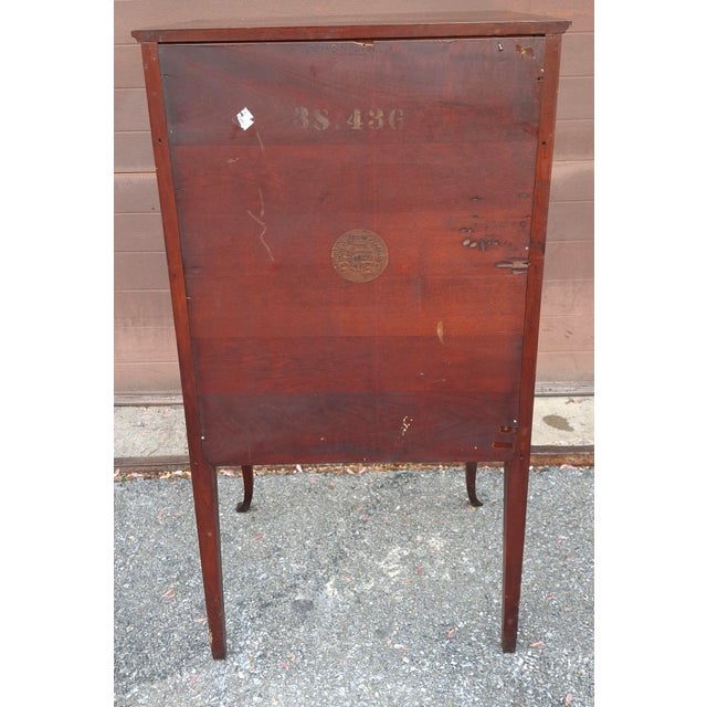 Payne Furniture Mahogany Inlaid Sheet Music Cabinet, Circa 1890s For Sale - Image 11 of 12