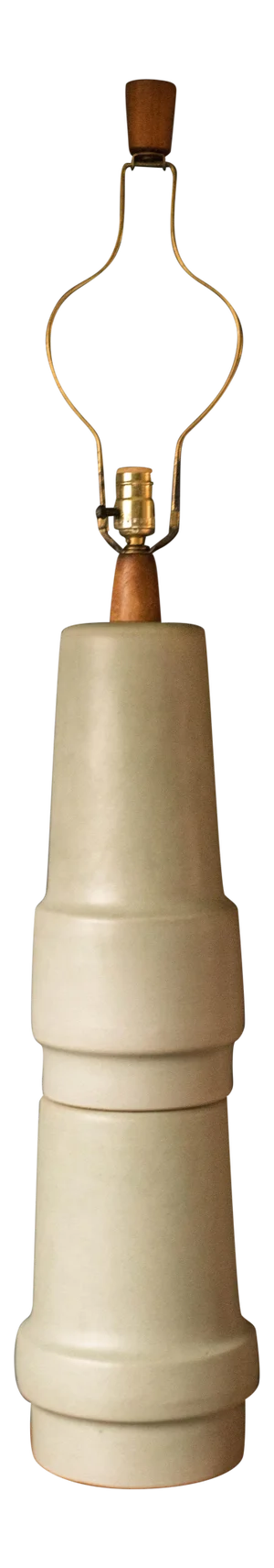 Mid Century Stacked Ceramic Pottery Table Lamp by Martz