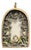 18th Century Gilt Brass Reliquary Pendant with Three Saint Relics For Sale