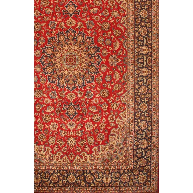 Hand-Knotted Middle Eastern Wool Rug with Plant Dyes For Sale - Image 4 of 11