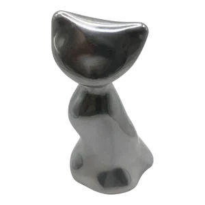 Vintage Hoselton Cat Aluminium Figurine Artisted Signed