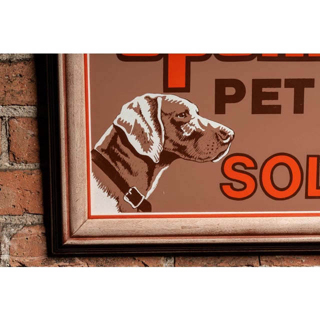 Vintage "Sportsman" Pet Foods Framed Advertising Sign For Sale In Chicago - Image 6 of 8