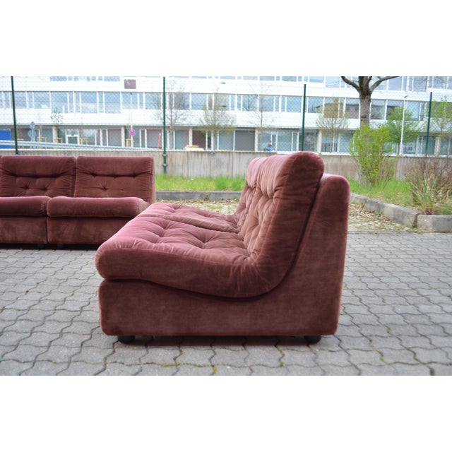 Vintage Modular Redbrown Sofa from Dreipunkt, 1970s, Set of 6 For Sale - Image 13 of 18
