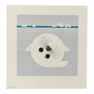 1975 Charles Harper "Whitecoat" Baby Seal Print Pencil Signed and Numbered