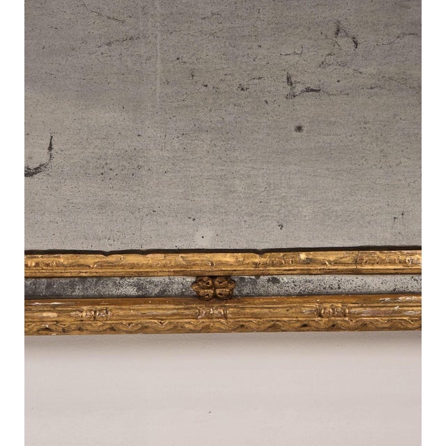 Italian Arched Paneled Giltwood Mirror, Circa 1820 For Sale - Image 4 of 5