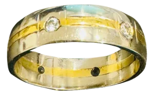 6 Flush Set Diamond Eternity Band in 950 Platinum, Two Tone, Size 10, Unisex