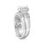 Haus of Brilliance Sterling Silver 1.0 Cttw Diamond Composite Head Bridal Engagement Ring Set - Size 7 For Sale - Image 4 of 6