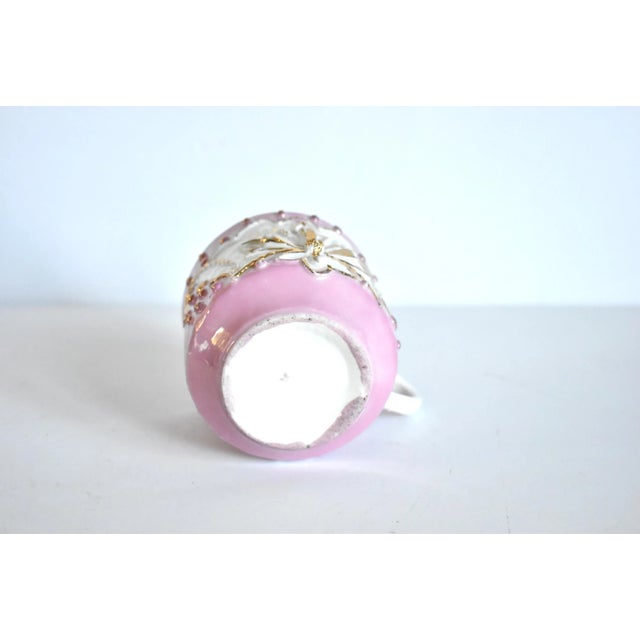 Antique German Porcelain Pink & Gilt Mustache Mug For Sale - Image 10 of 12
