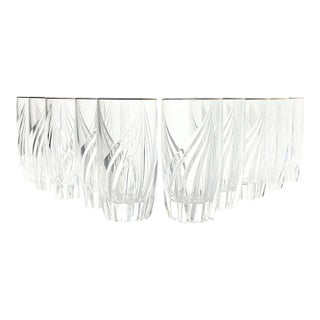 Lenox “Debut (Gold)” Crystal Highball Tumbler Glasses - Set of 10 For Sale