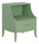 George III Raffia Bedside Table - Green For Sale