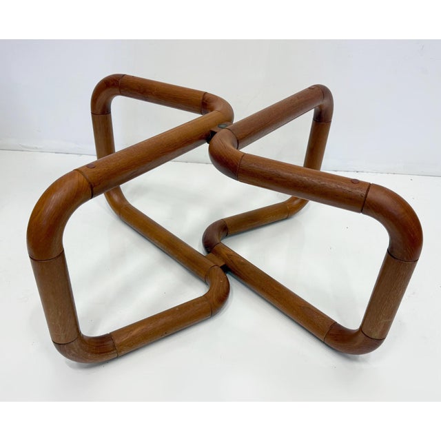 Mid 20th Century Danish Modern Biomorphic Teak Coffee Table, Uldum Møbelfabrik Smoked Glass Top For Sale - Image 5 of 8