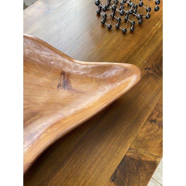 Cedar Root Wooden Flat Dish, 1950s For Sale - Image 12 of 18