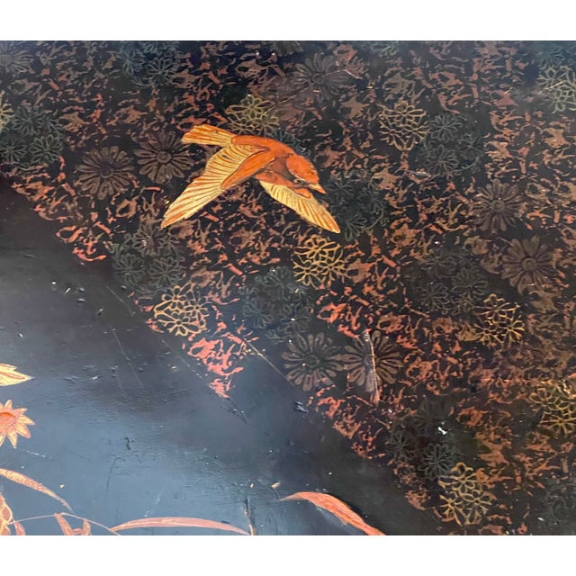Late 19th Century. Chinoiserie Bamboo & Lacquer Side Table, c.1890 For Sale In West Palm - Image 6 of 10